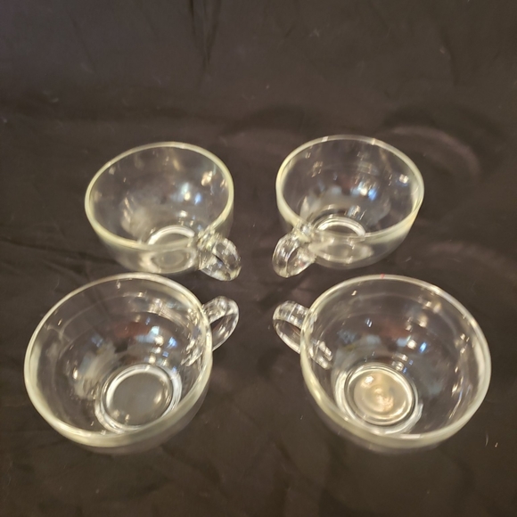 Vintage Other - Set of 4 Vintage Clear Glass Teacups Vintage Other - Set of 4 Vintage Clear Glass Teacups